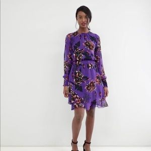 Y.A.S Tall bloom midi dress in purple